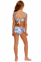 Girls two piece in blue print