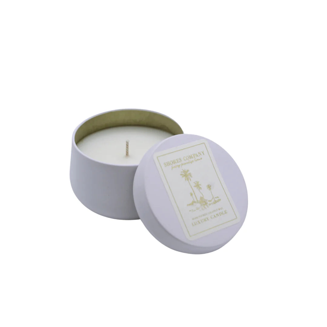Coconut wax candle with tropical scent