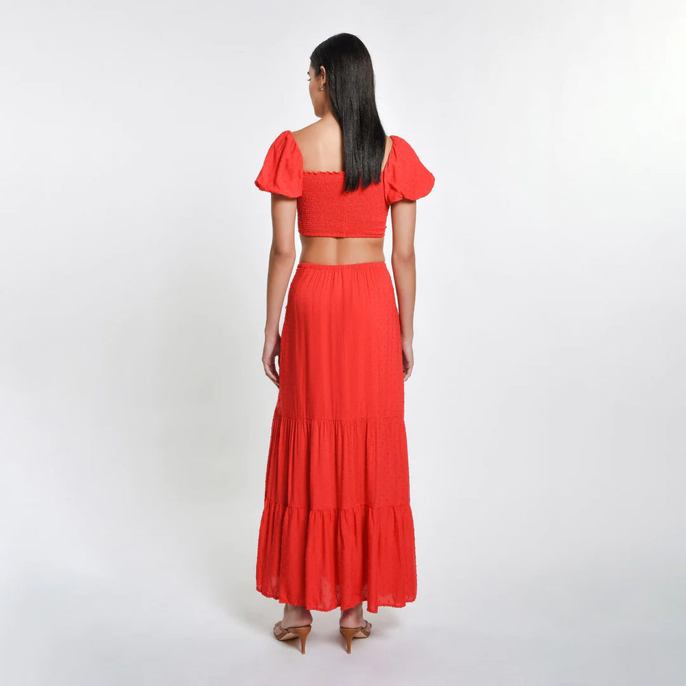
                  
                    Valentina Skirt - Red Sangria Lotus
                  
                