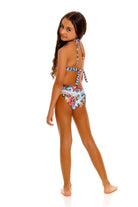 Girls' pineapple bikini set in multicolor print