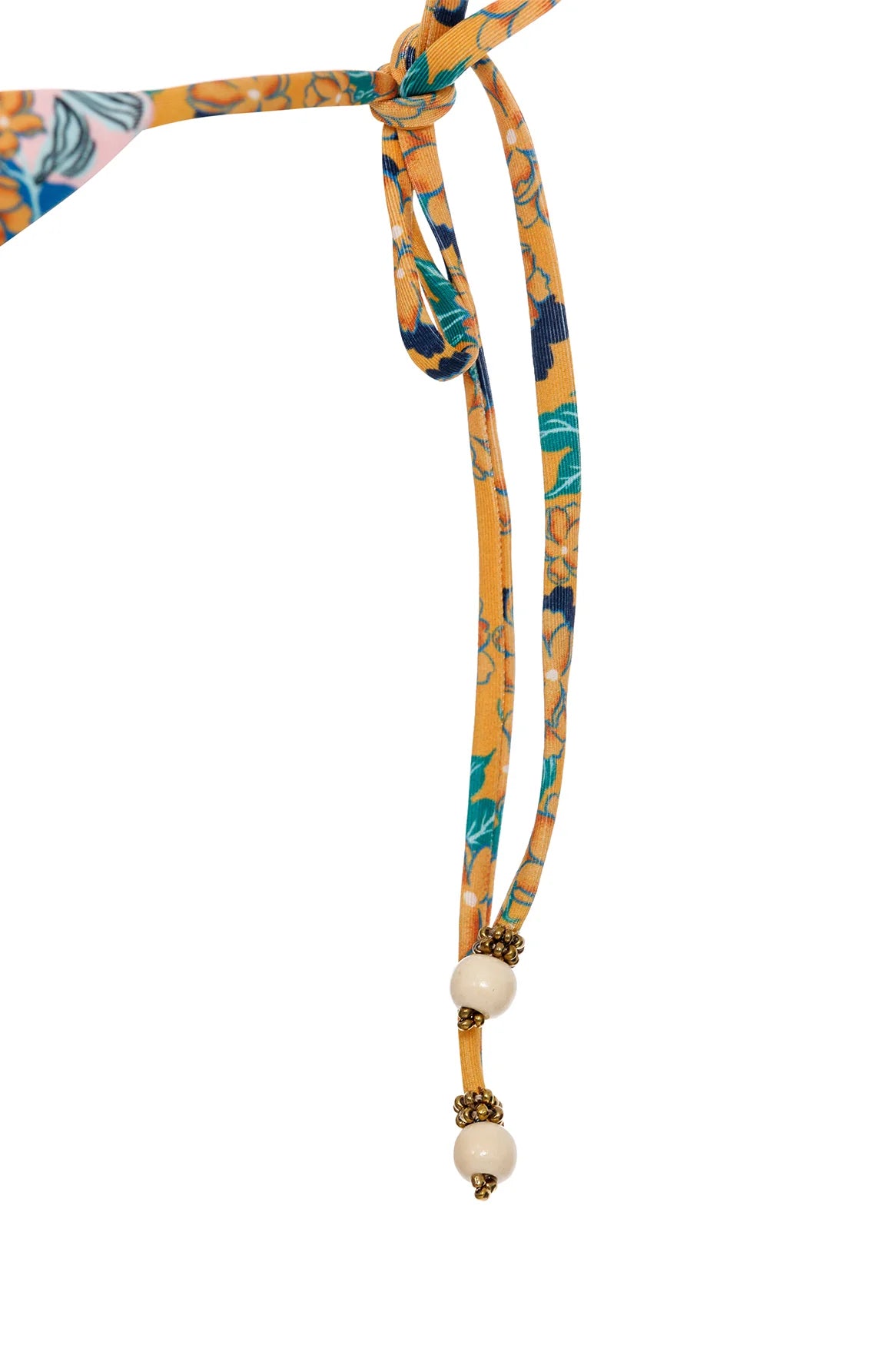 Multicolor floral print tie side bottom