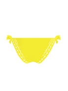 Tie side bottom with lattice detail on the back in yellow
