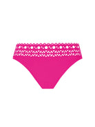 Low waist bottom with lattice detail in hot pink