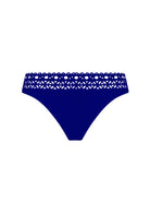 Full coverage bottoms with ample coverage in the back and lattice detail in the front