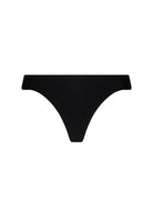 Modest coverage bottom with a low rise cut in Black