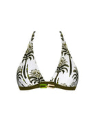Palm print halter bikini top