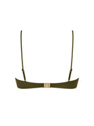 Molded cup underwire bikini top in palm tree print