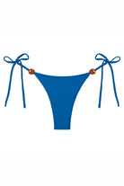 Tie side bottom with beaded sides in blue