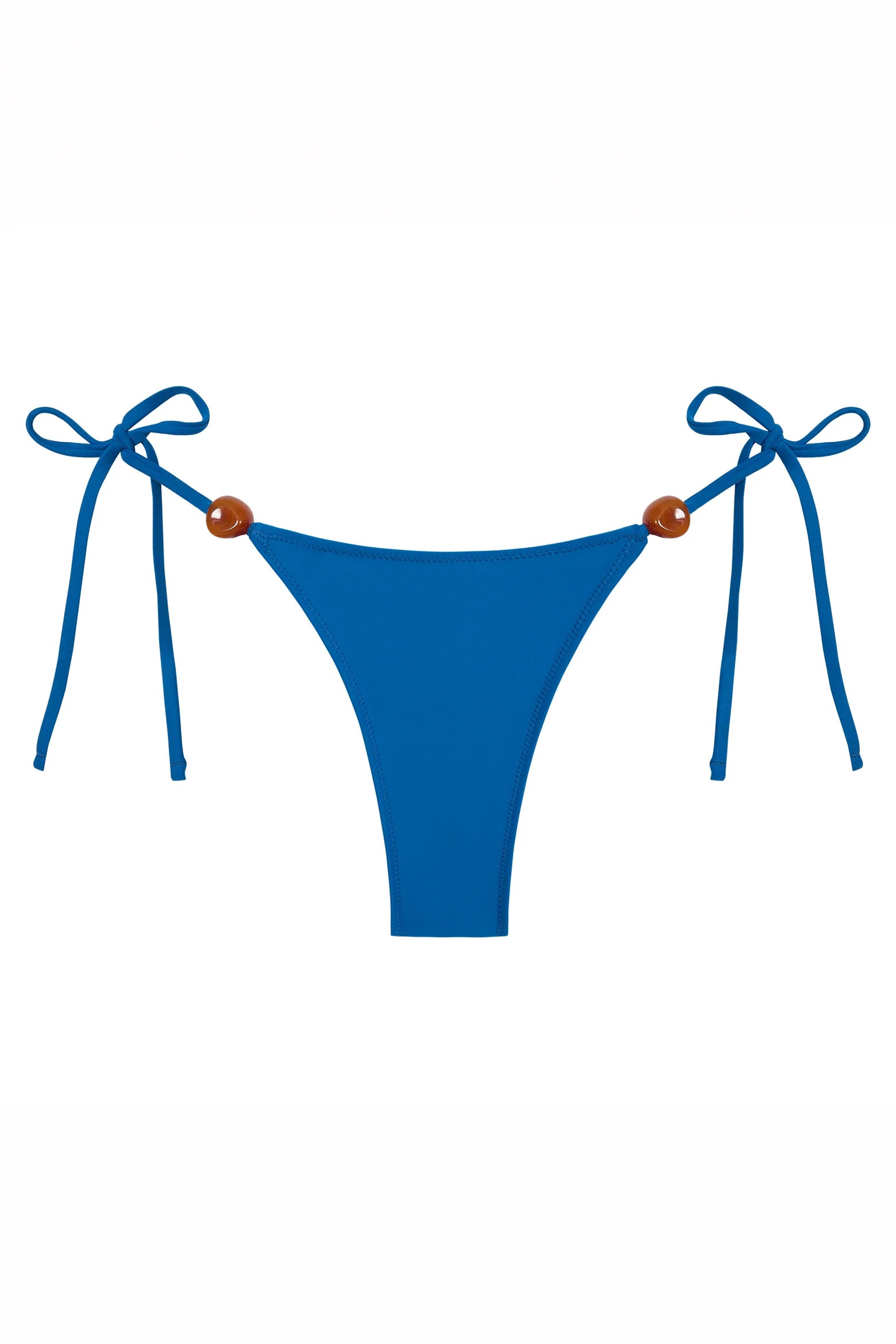 Tie side bottom with beaded sides in blue