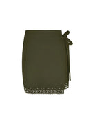 Short dark green wrap sarong