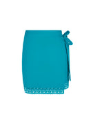 Short sarong with long ties and lattice detail