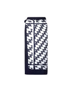 Long dark blue and white printed sarong