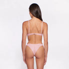 Shimmery underwire top in pink