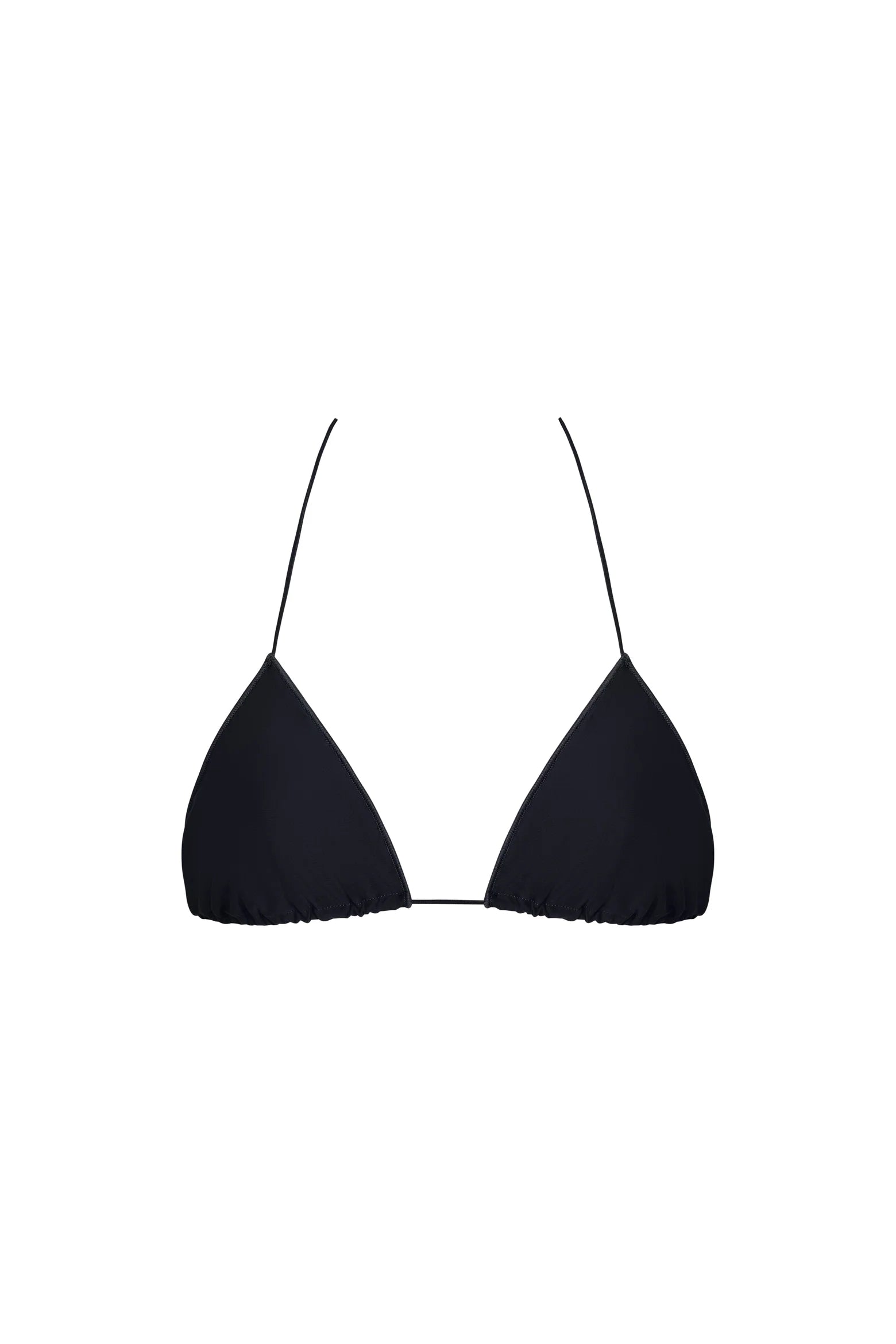 Black Micro String Triangle Top