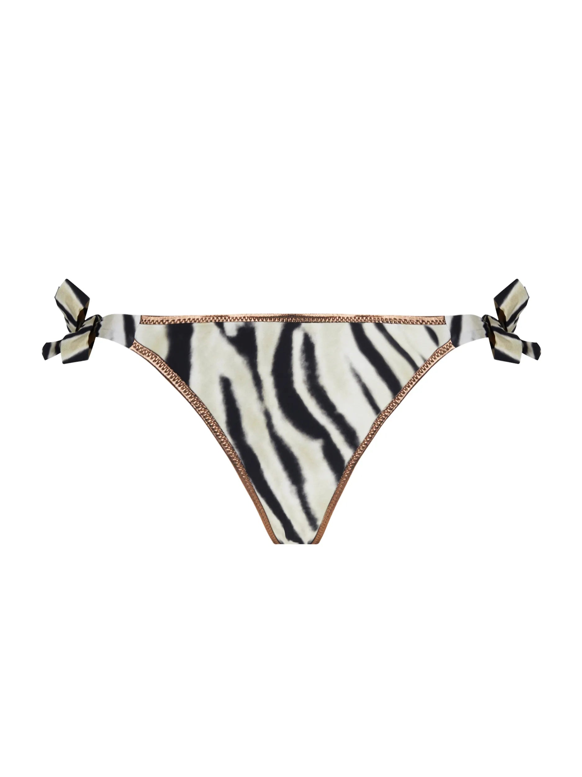 Tie side tiger print bikini bottom