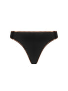 Black bikini bottom with bronze trim