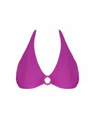 Textured ring front halter top