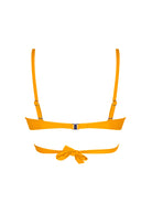 Strappy yellow triangle bikini top