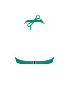 Ribbed underwire top with soft moulded cups and a removable choker in green