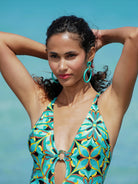 Plunging multicolor one piece