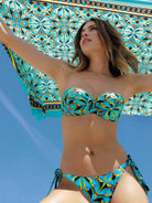 Multicolor print long sarong