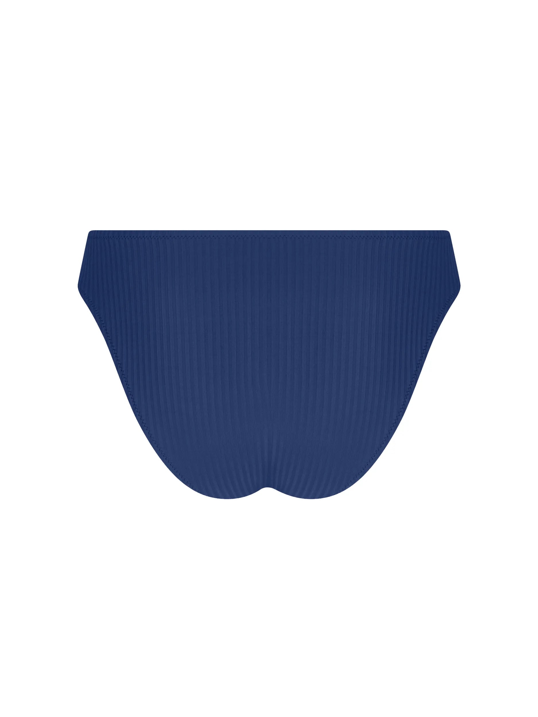 Dark blue ribbed bikini bottom