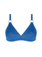 Shimmery underwire top in blue