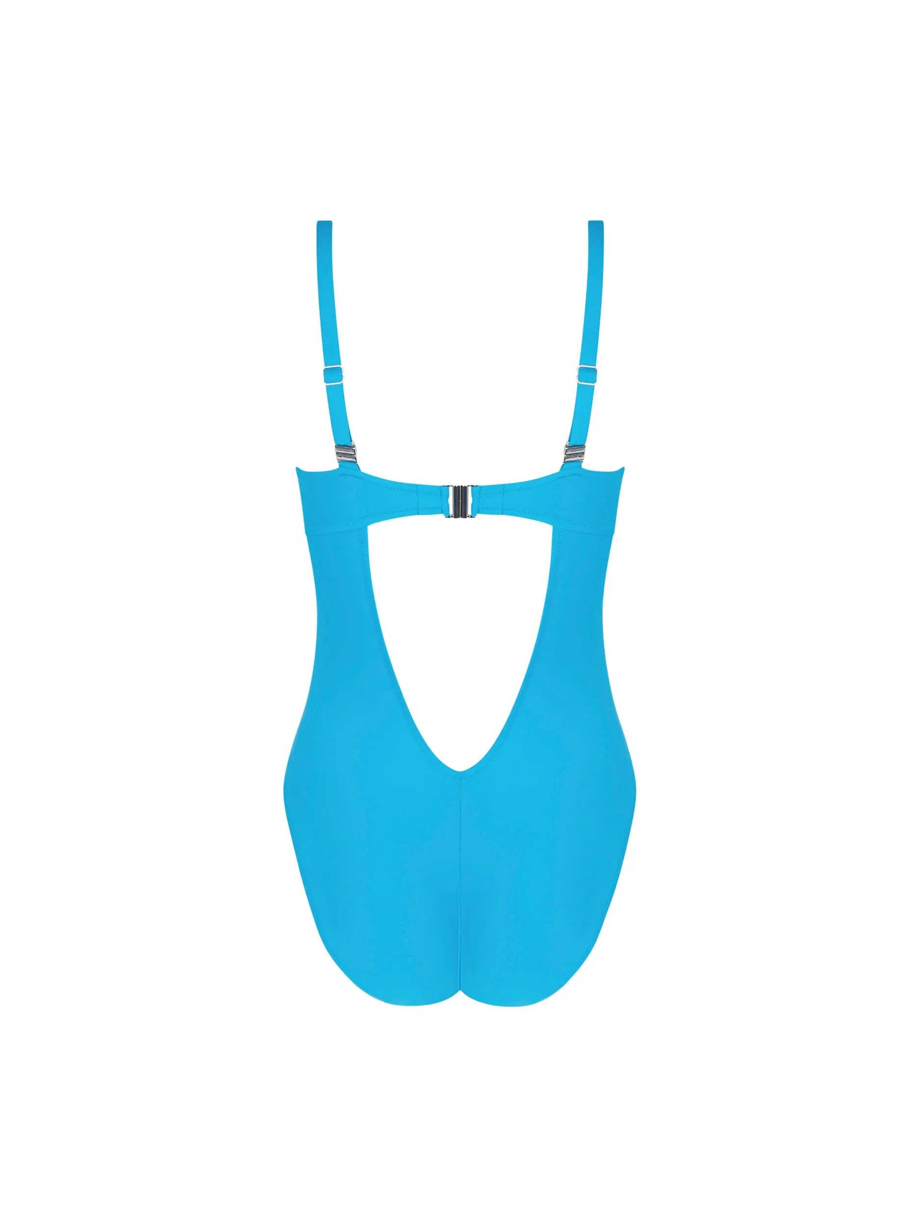 Padded light blue one piece with cross front support