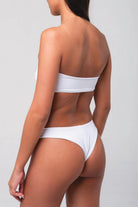 White Micro Rib Bikini Bottom