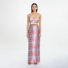 Bright Colorful Print Maxi Skirt 