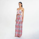 Bright Colorful Print Maxi Skirt 