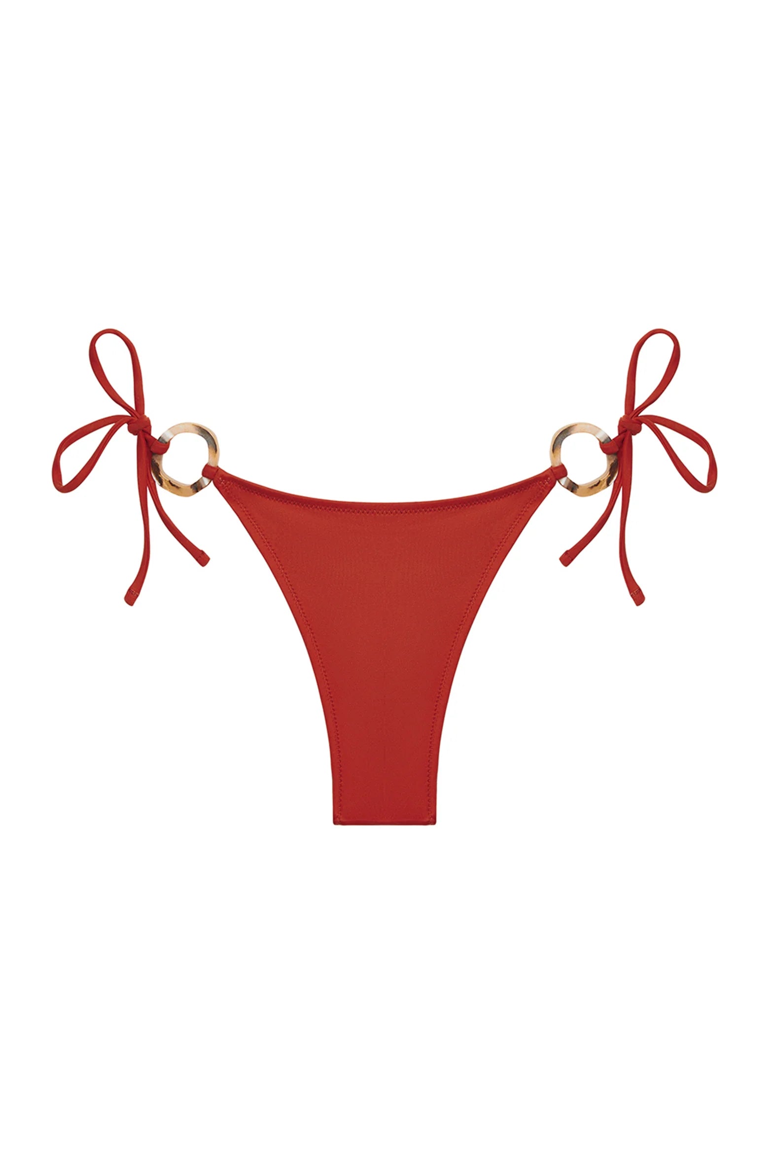 Tie side bottoms with decorative rings in Clay