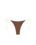 Brown tie side bikini bottom