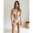 Light Green Fixed Color Block Triangle Top