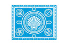 Blue printed large sarong