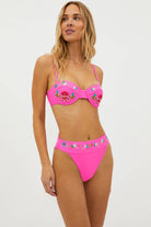 Floral Embroidered Underwire Top 