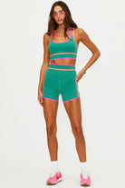 Green High Rise Shorts