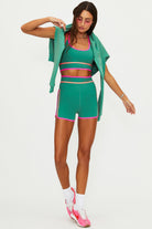 Green High Rise Shorts