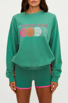 Cotton tennis sweatshirt in green