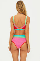 High waist crochet bikini bottom