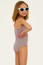 Girls' striped terry cloth one piece 