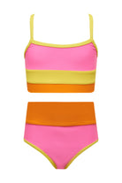 Girls colorful two-piece swimsuit 