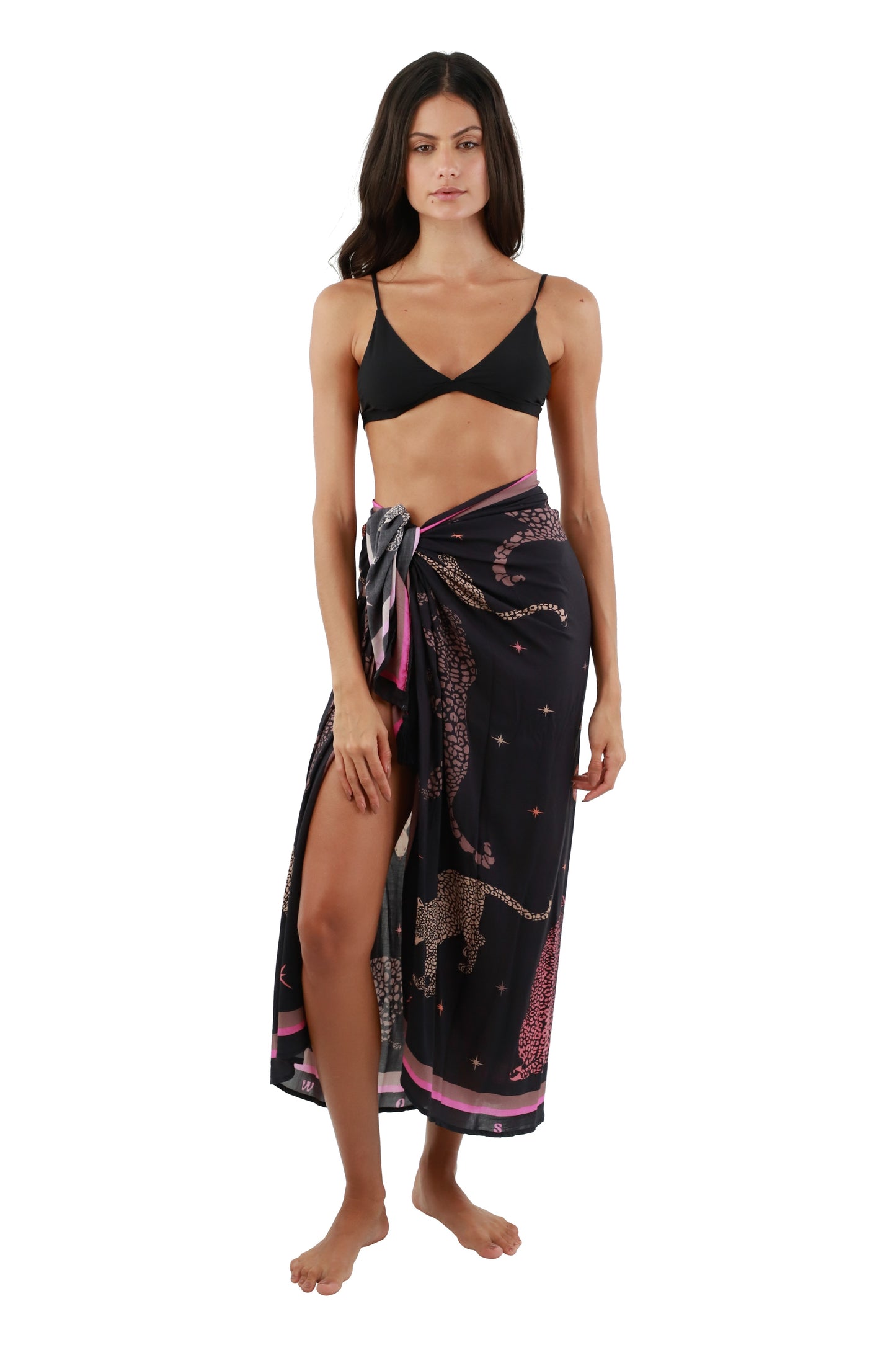 
                  
                    Long Tasseled Printed Sarong
                  
                