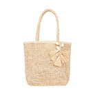 Crochet Raffia and Metallic Thread Tote with Shell Tassel