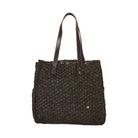 Black raffia tote bag