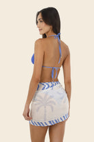 Short printed wrap sarong
