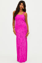 Long Cotton Coverup Dress In Pink