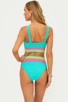 Colorful high waist ribbed bottom