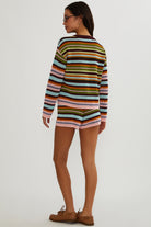 Striped multicolor knit sweater