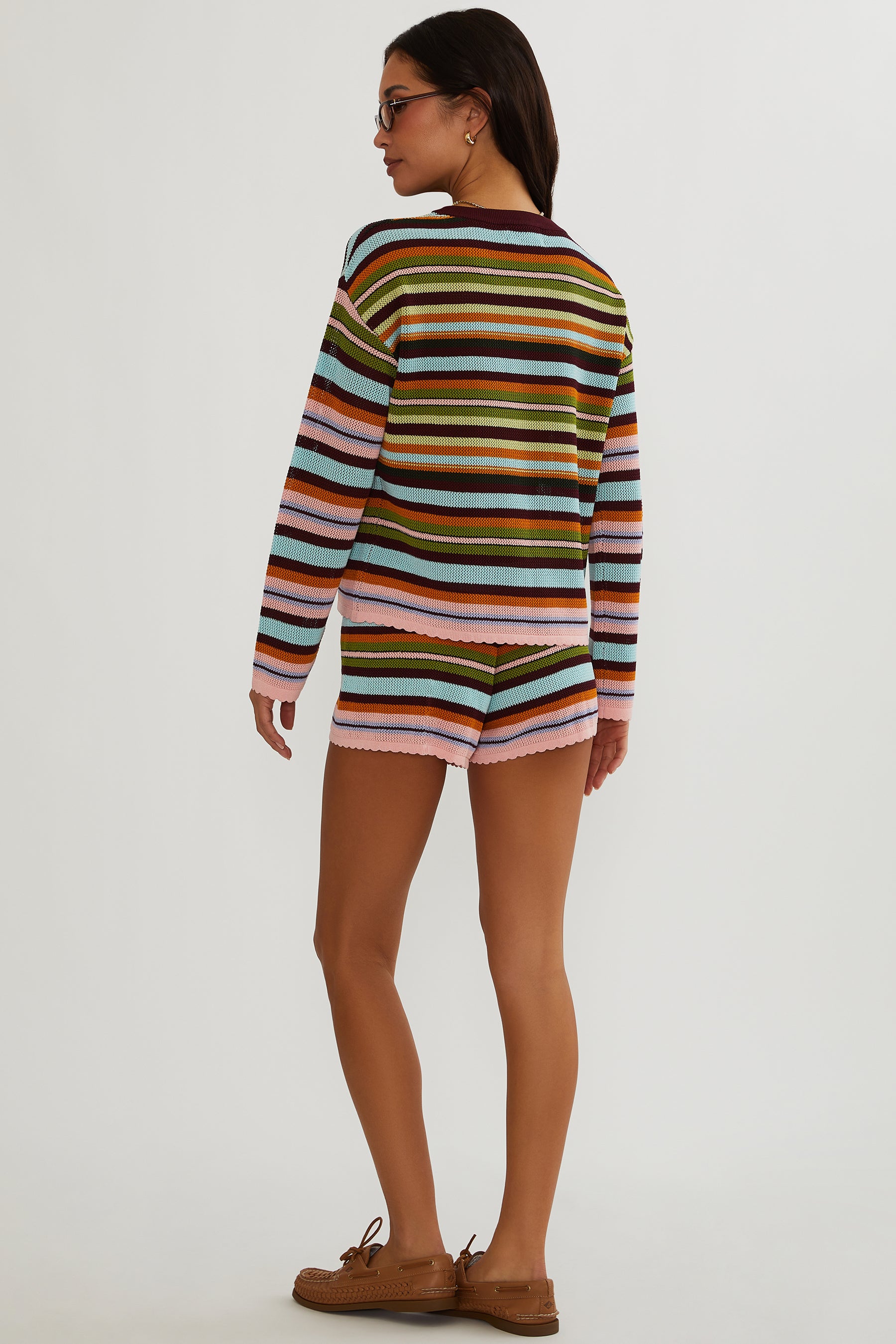 Striped multicolor knit sweater